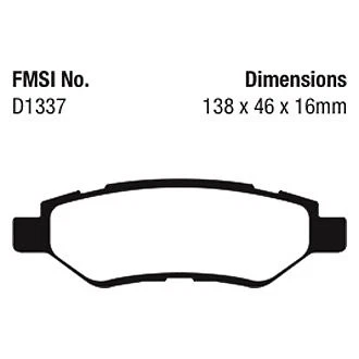 Pastillas de freno traseras EBC DP31829C Redstuff cerámica bajo polvo para Chevy Camaro 10-14 Foto 4 de 4