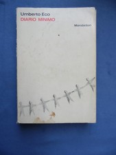 UMBERTO ECO-DIARIO MINIMO-MONDADORI-SECONDA EDIZIONE 1963-COLLANA IL TORNASOLE