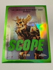 2026 Topps Chrome WWE Cody Rhodes Scope Green Refractor /99 #SCO-1