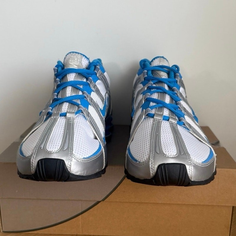 Rare Nike Shox Turbo Silver/Blue/White Men Sneakers 309253-041- SZ 12 image 6