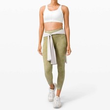 LULULEMON Fast Free High Rise Tight 25" *Ice Dye Ice Wash Hazel Green {3J2}