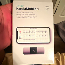 AliveCor KardiaMobile 6L Handheld Digital 6-Lead/6-Channel ECG EKG FDA
