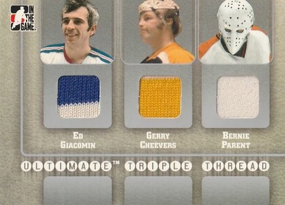 2006-07 ITG Ultimate Memorabilia Triple Threads Giacomin/Cheevers/Parent