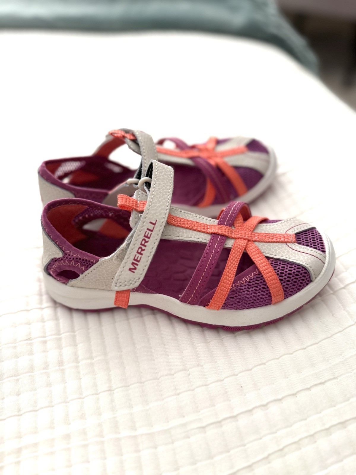 SANDALO LIBELLULA BAMBINO MERRELL NUOVO SENZA SCATOLA SCARPA DA ACQUA ESCURSIONISMO TAGLIA 1