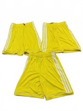Adidas Boys Yellow Athletic Shorts Large Lot of 3