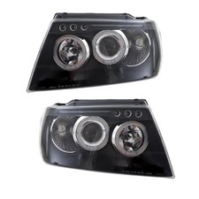 Scheinwerfer Angel Eyes LED schwarz passt für Jeep Grand Cherokee ab 1999 - 2005