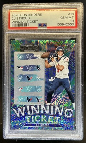 2023 Contenders C.J. Stroud Winning Ticket RC Rookie #19 Texans PSA 10