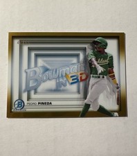 2022 Bowman - Bowman in 3-D Pedro Pineda #B3D-15 Gold Refractor /50 (RC)