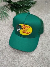 Gorra Bass Pro Shops Snap Back Talla Única Verde Camionero Malla Logo Hombres Pesca