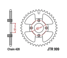 JT Steel Rear Sprocket 428 45T for Honda CT110 Trail 110 1980-1986