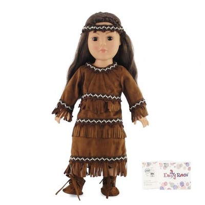 Emily Rose 18 Inch Doll Costume Outfit   3-Piece 18 inch doll size, Brown 