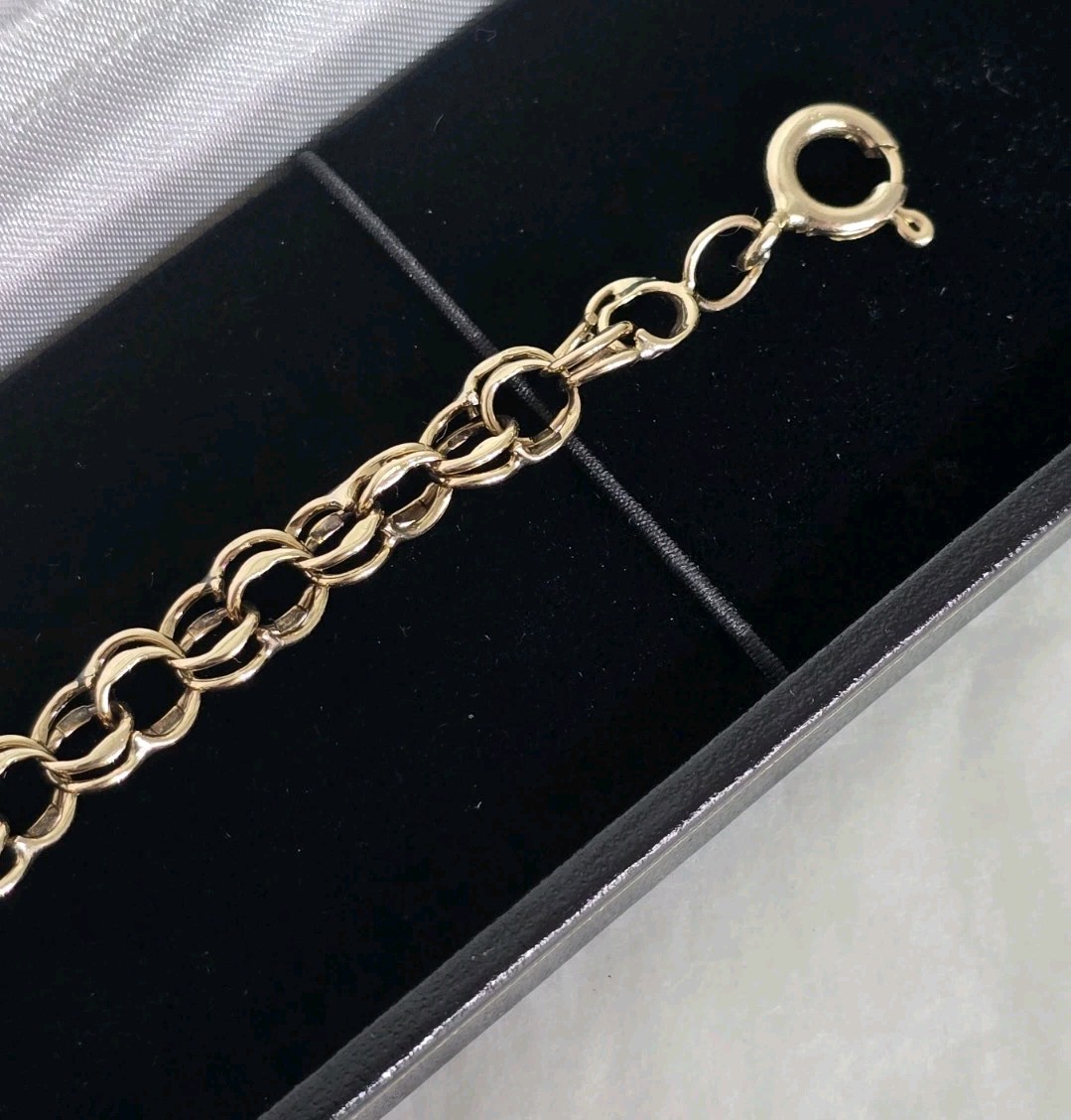 9ct Solid Yellow Gold ID ( Identification ) Brace… - image 14