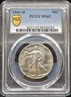1941-D 50C Walking Liberty Half Dollar PCGS MS62