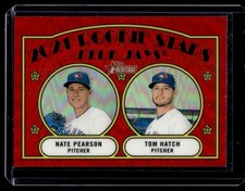 2021 Topps Heritage Red Tom Hatch/Nate Pearson 229/372 Toronto Blue Jays #301