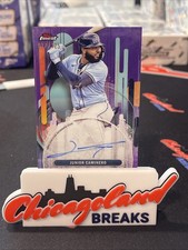 2025 Topps Finest -  Junior Caminero #FA-JC Purple Refractor Auto /125 RGM