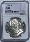 1903-O US $1 Morgan Silver Dollar Coin NGC MS 67