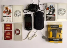 Sony PSP 1000 Console Bundle - 3 Games w/cable and more! Tested & Working! READ!