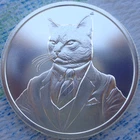 1 oz. POWER SUIT - Cat Themed Series w/new Cat back BU rounds .999 fine silver