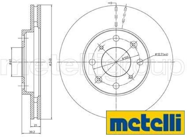2X Bremsscheibe Metelli 23-0573 2 Bremsscheiben FüR Honda-image