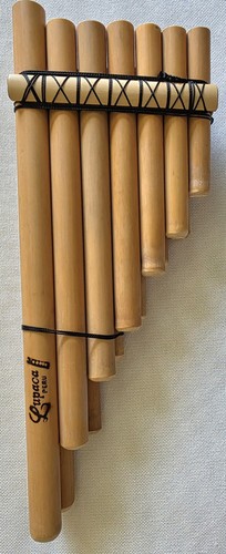 Peru Pan Flute 13 Pipe Bamboo Zampoña Siku Andean Instrument w Case Lupaca