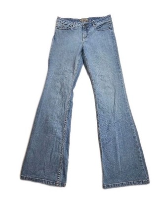 VTG Paris Blues Wo's Sz 11 (32x31 MEASURED) Light Wash Blue Flare Denim Jeans