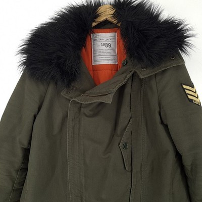 Zadig & Voltaire Parka Jacket Green Cotton Hooded Breathable Women