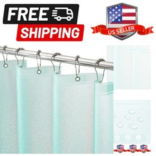 Waterproof Plastic Glitter Shower Curtain Teal, Sparkle PEVA Shower Curtain L...