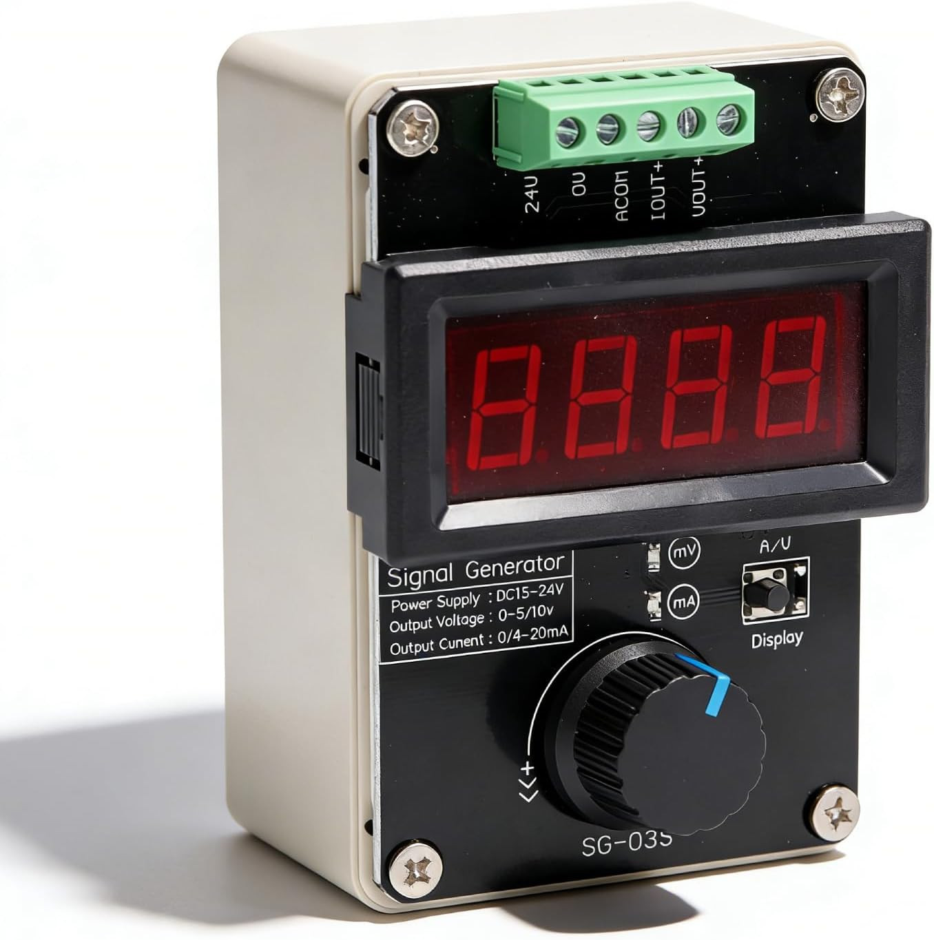 Simulatore di Segnale Professionale 0-10V e 4-20mA per PLC e Inverter