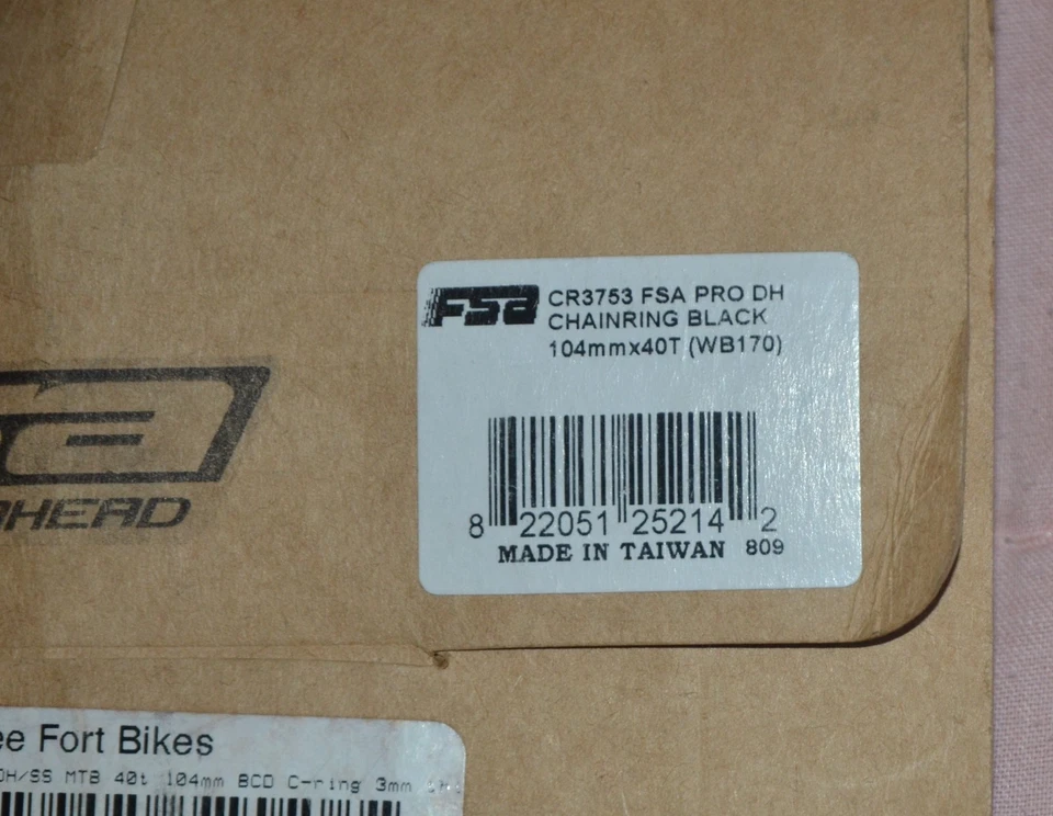 FSA CR3753 Chainring 104 × 40t Black WB170 - NEW - Image 4 of 4