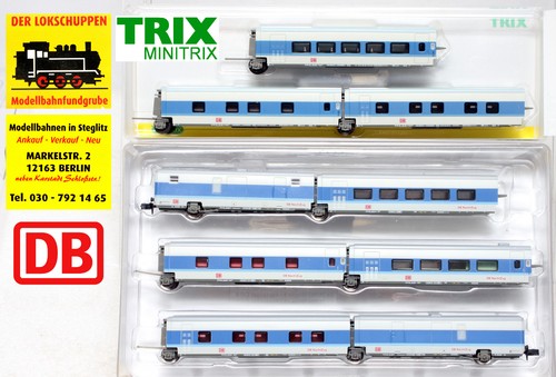 Trix 13724 + 15550: Set 9-teilig DB Talgo Intercity „Night Train“, N/ 1:160 [H] | Condition: Gebraucht