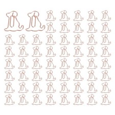60pcs Cute Dog Shaped Staple for Fun Rose Gold Supplies