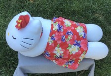 Hello Kitty Rare Vintage Plush Pillow Hawaii Hula Sleeping Napping Large 21