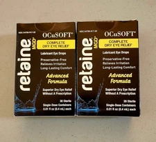 TWO (2) OCuSOFT Retaine MGD Advance Formula Emulsion 30 Single-Dose Containers 