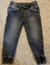 Kids Toddler Boys Distressed Black Denim Jeans, 2-3 Years, VGC