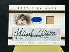 2005 Donruss Classics Certified Cuts Hank Aaron Auto Bat Relic #29/43 Braves HOF