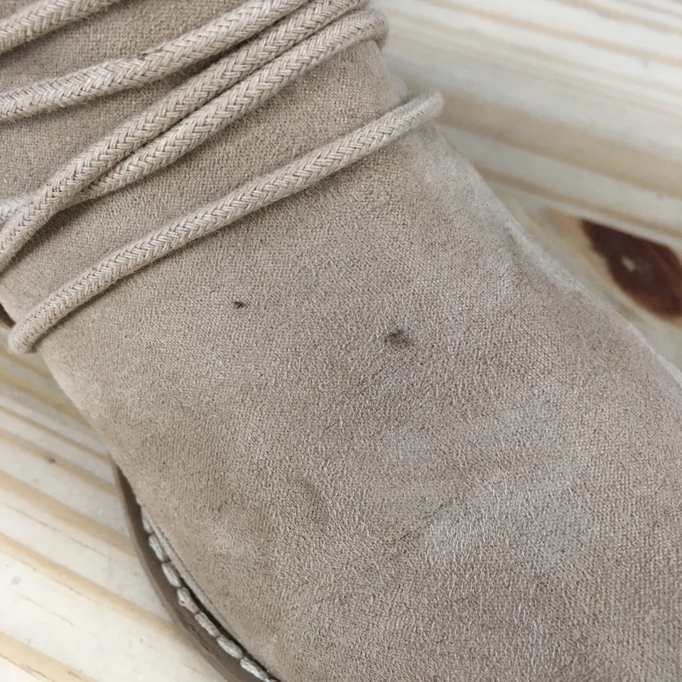 Botas Rocket Dog Femininas 9 Tornozelo Botinha Taupe Casual Conforto Salto Baixo Cubano - Imagem 3 de 4