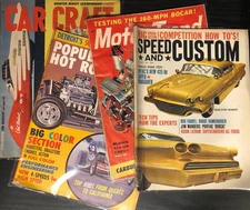 4 CUSTOM CAR MAGAZINES circa 1960 – Car Craft, Hot Rodding, Trend, Speed/Custom