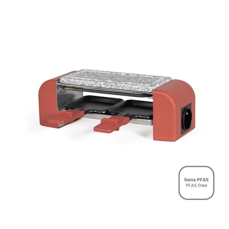 Raclette 2 personnes connectable LIVOO DOC310R appareil raclette duo 450W