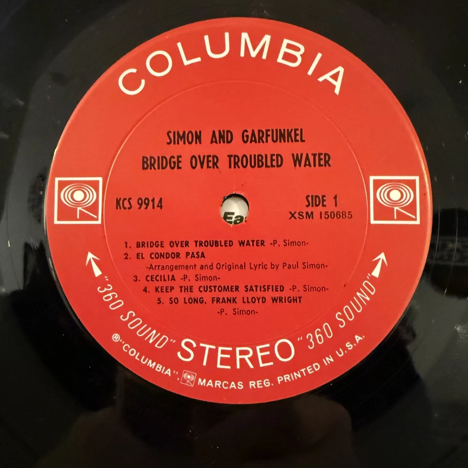 Simon and Garfunkel Bridge Over Troubled Water Vinyl LP Columbia KCS 9914 2 Eye Foto 3 de 4