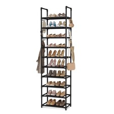 VTRIN 10 Tiers Tall Shoe Rack Holds 20-25 Pairs of Shoes Sturdy Vertical Shoe...