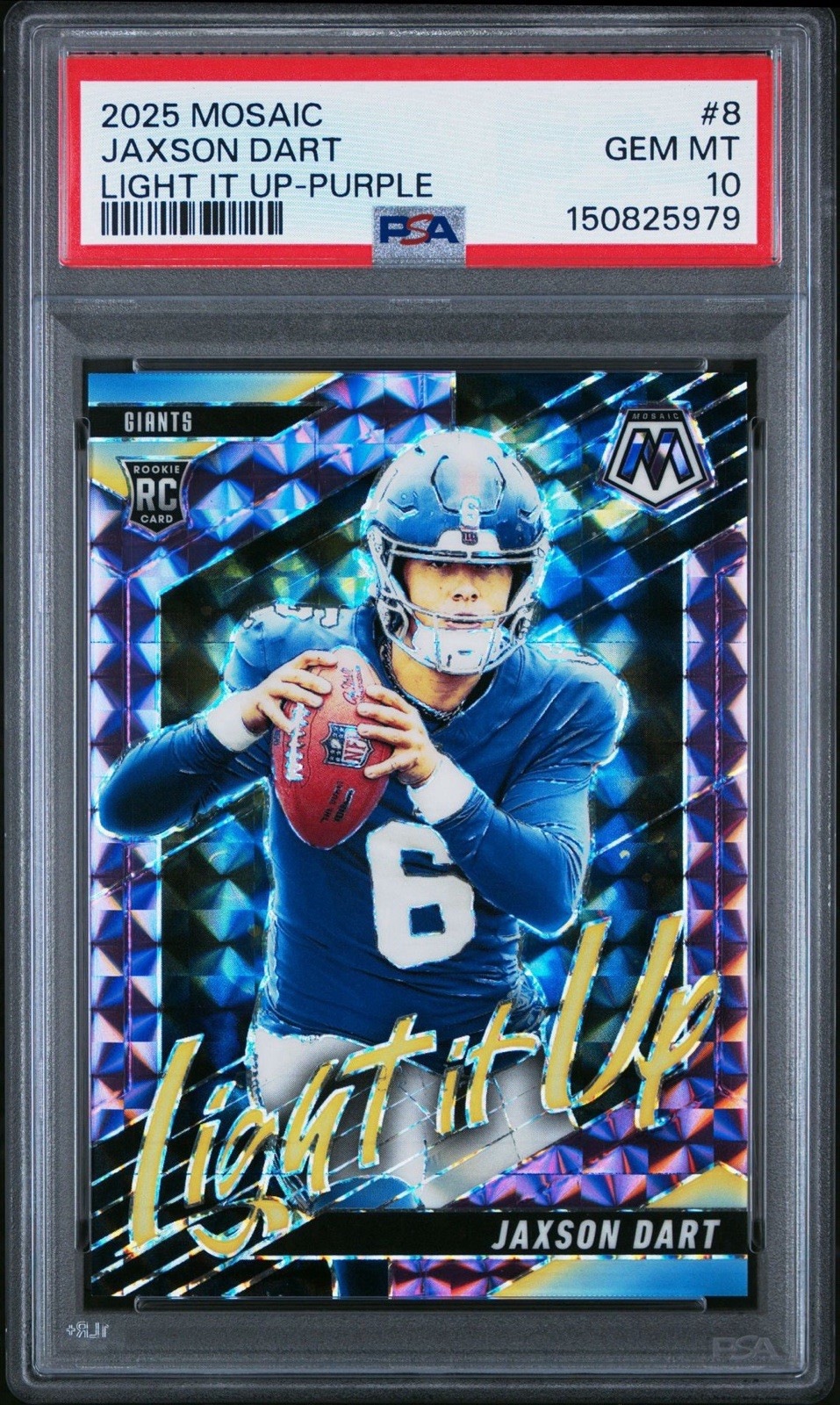 Jaxson Dart Panini Mosaic Light It Up #8 Purple