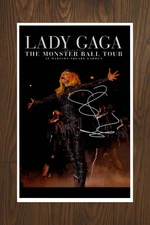 Lady Gaga – THE MONSTER BALL TOUR Signed Movie Poster 11x17 with COA