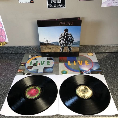 DOUBLE LP PINK FLOYD DELICATE SOUND OF THUNDER UK 1ST PRESS EQ 5009 1988 EX/EX