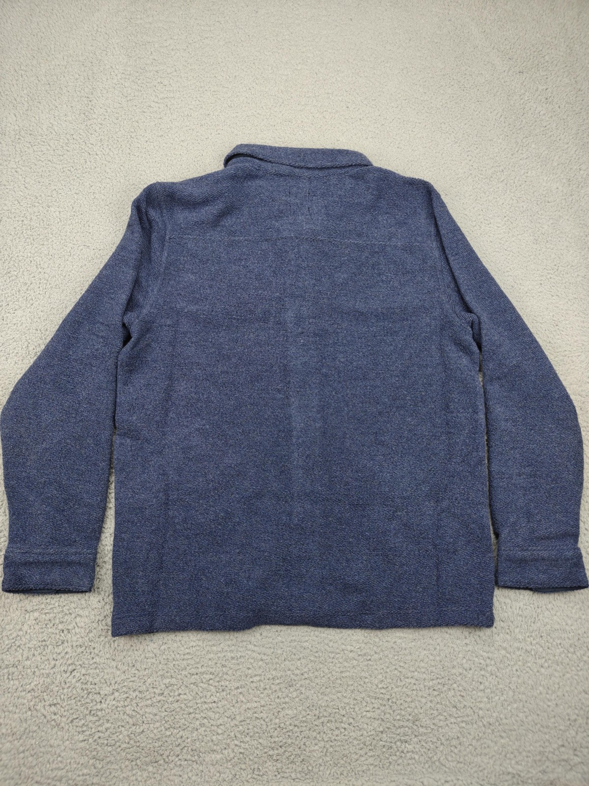 prAna Jacket Mens XL Blue Heather IncrediWool Overshirt Slim Fit Shacket Lined