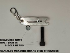 1pc Bolt Nut Identifier Gauge Size Gauge Precise Bolt Size Finder Keychain Tool