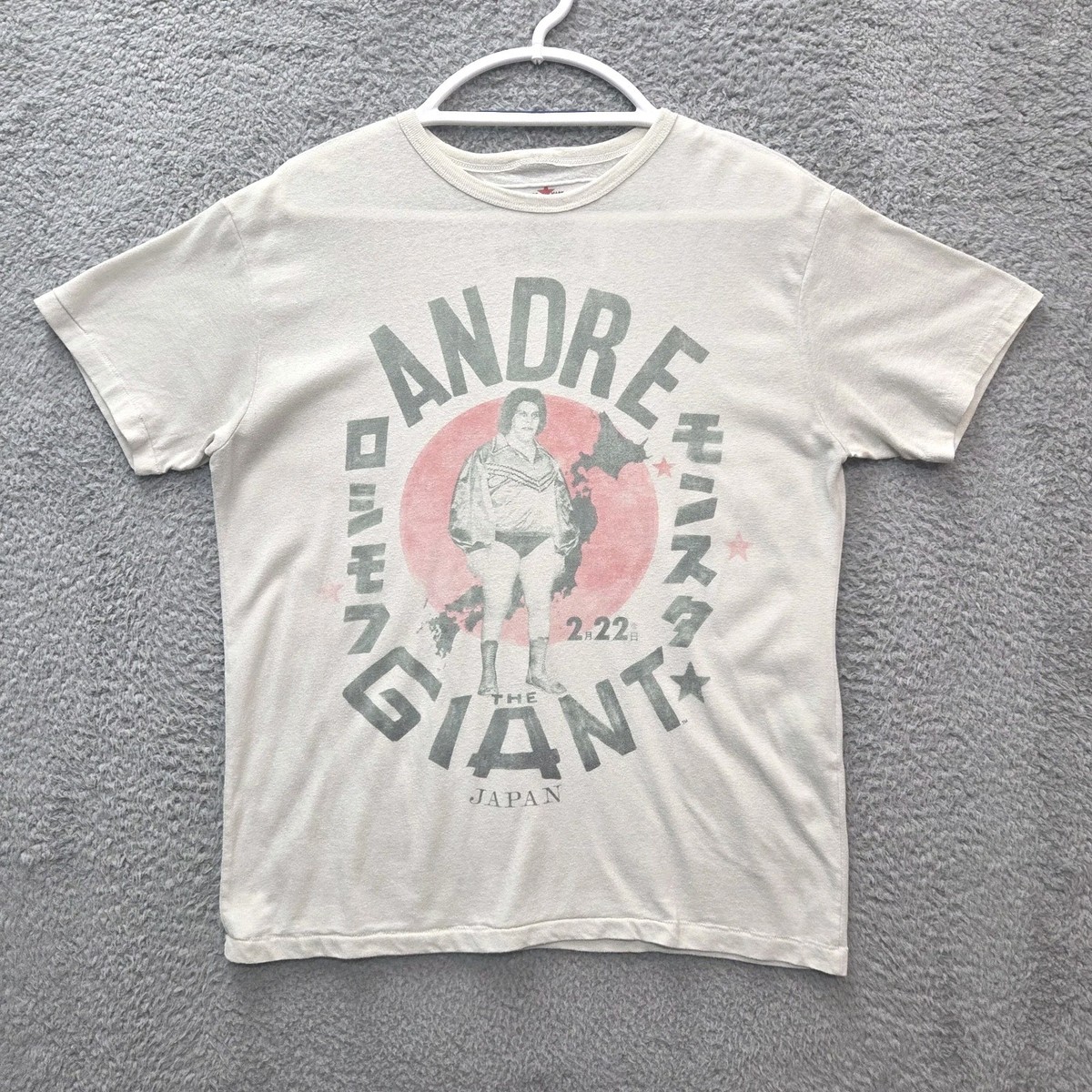 TETORA Tシャツ ホワイト 激レア RARE Men's M Roots Of Fight Andre The Giant Shirt Japan Ivory HTF