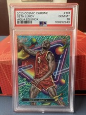 2023-24 Topps Cosmic Chrome PSA 10 Seth Lundy Aqua Equinox Refractor /149 (RC)