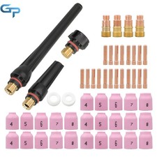 Gas Lens Setup For WP-9/20/25 Collets 58 Pack TIG Welding Torch Kit 040" 1/8"