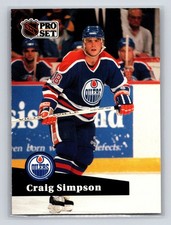 1991-92 Pro Set - Craig Simpson #69 Edmonton Oilers Hockey Card