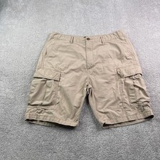 Levis Mens Shorts 36 Tan Khaki Cargo Utility Tactical Ripstop Flap Pockets